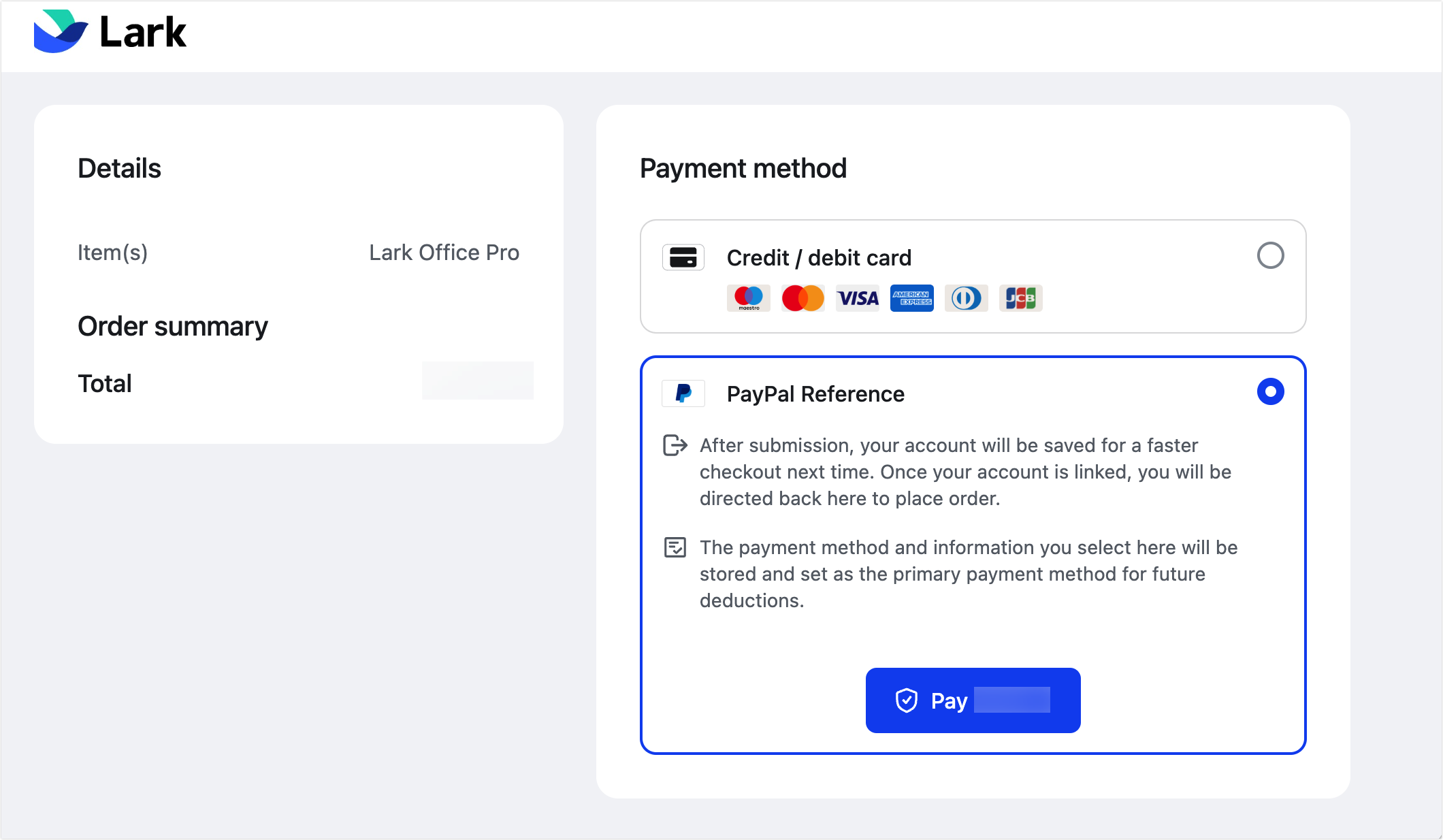 Admin | Manage payment methods