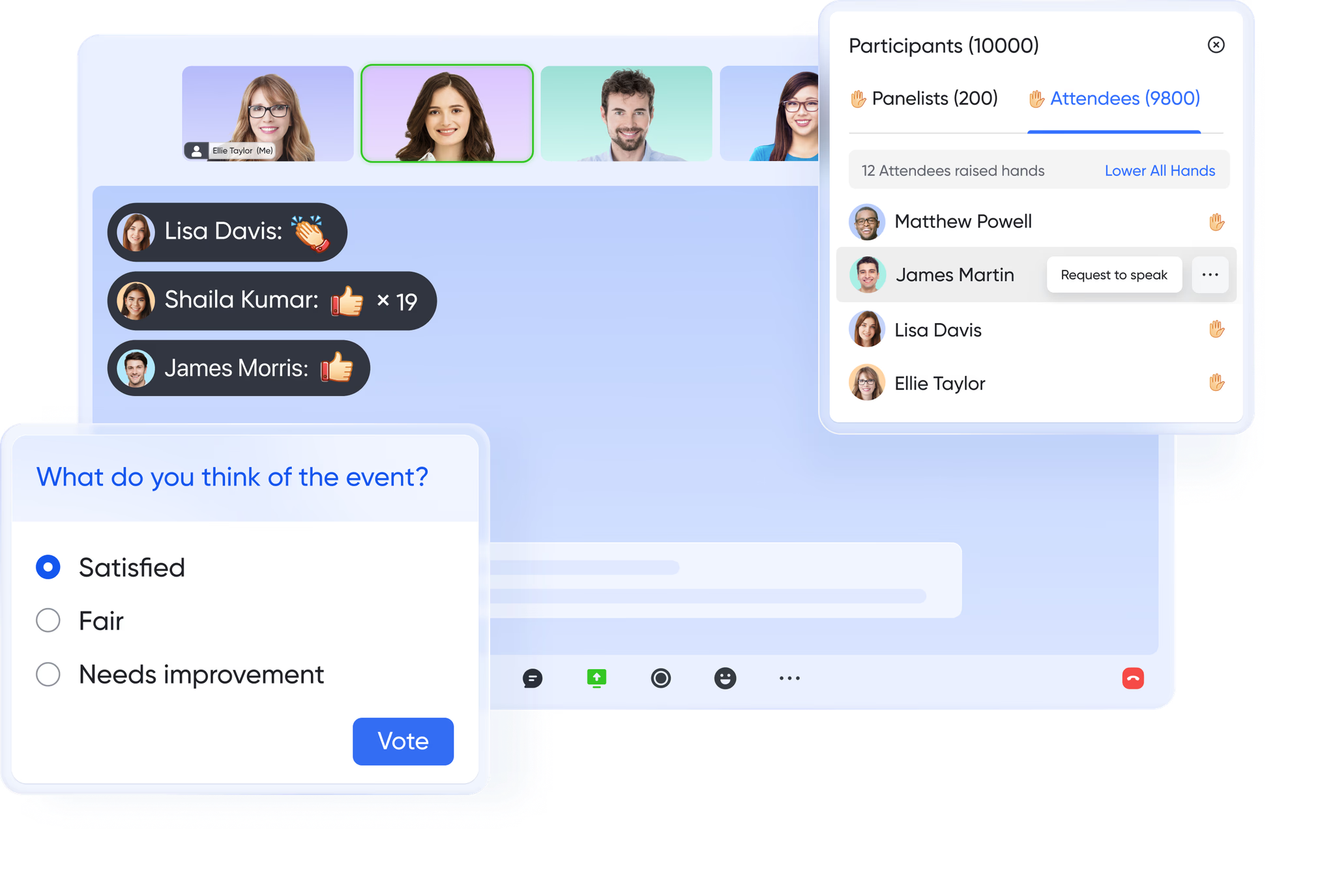 Lark Webinar for large-scale presentations and training