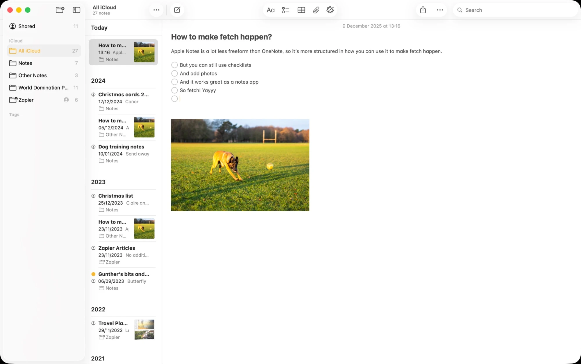 Apple Notes: Best free note app for MacBook Air users