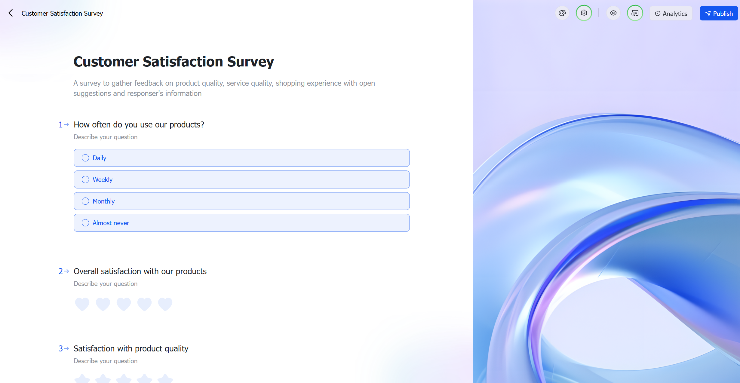 Create questions using Lark Forms