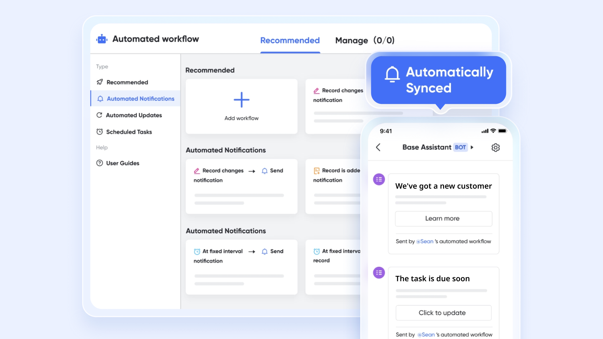An image showing automated workflows in Lark