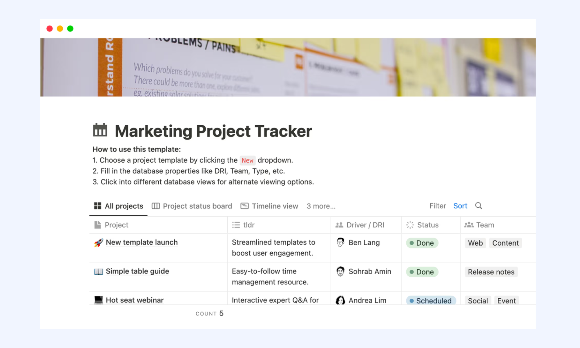 Marketing campaign roadmap template