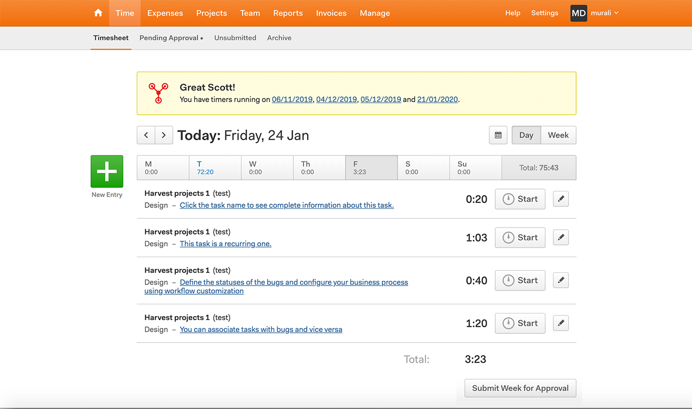 Harvest is the best for client billing automation