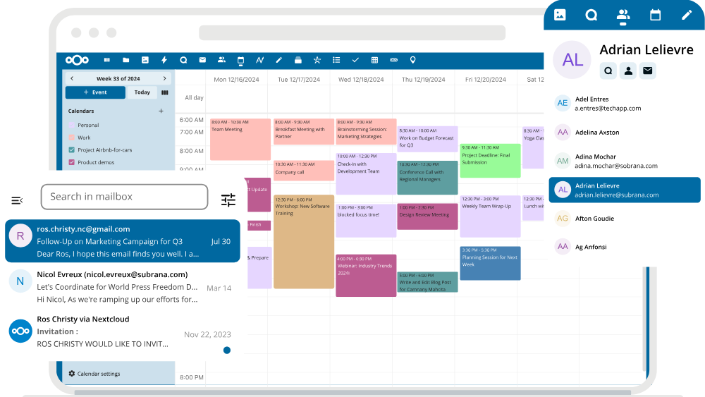 Nextcloud Groupware