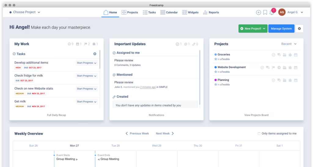 An image that displays Feedcamp, the Airtable alternative.
