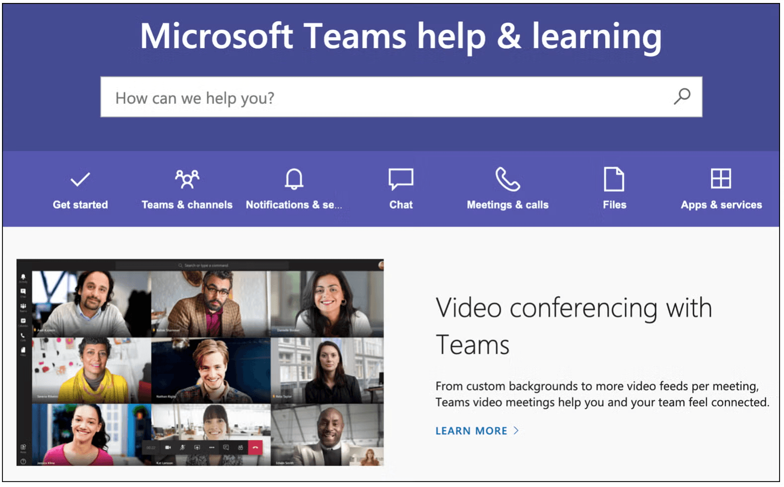  The Microsoft Teams help center