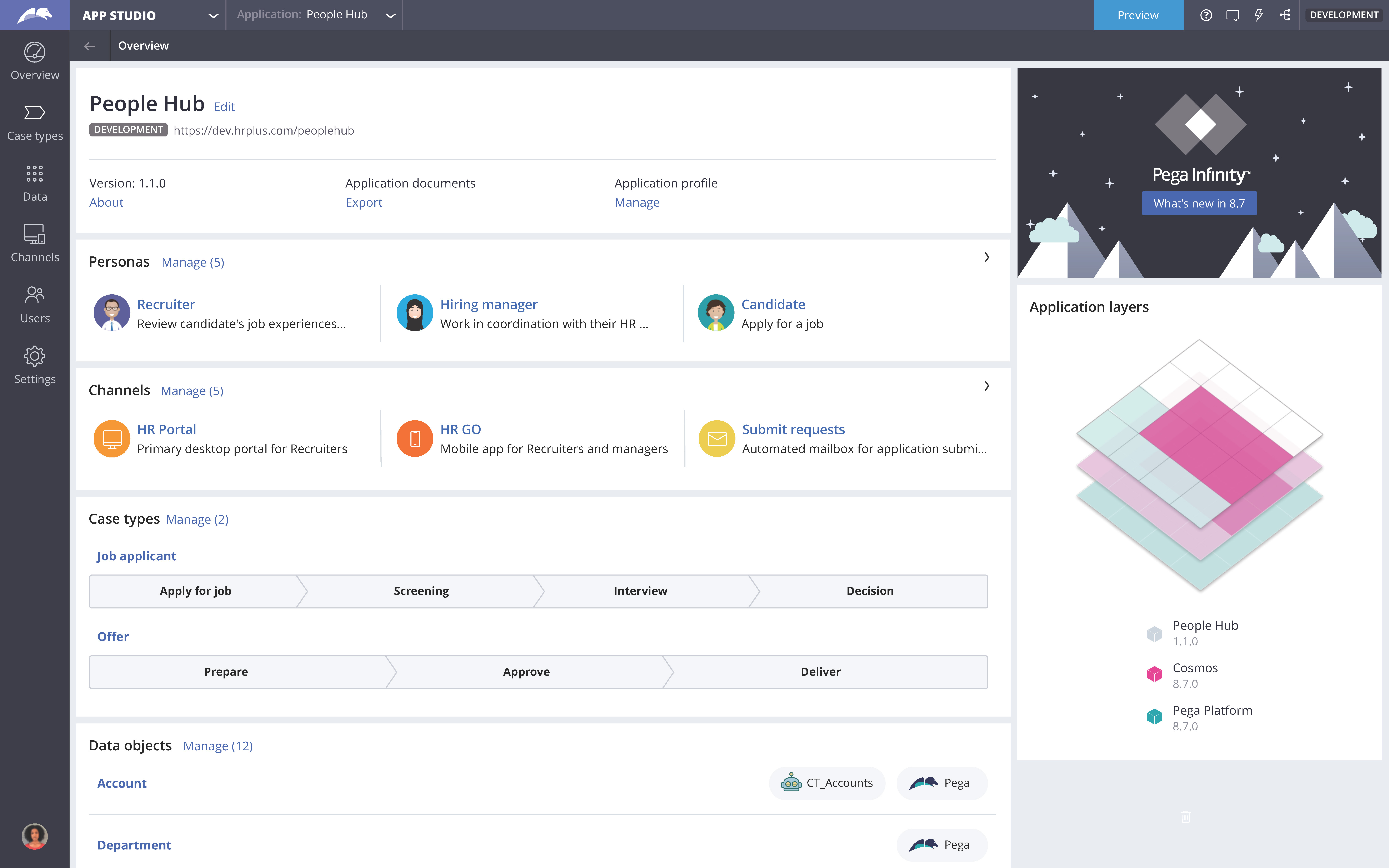 Interface of pega
