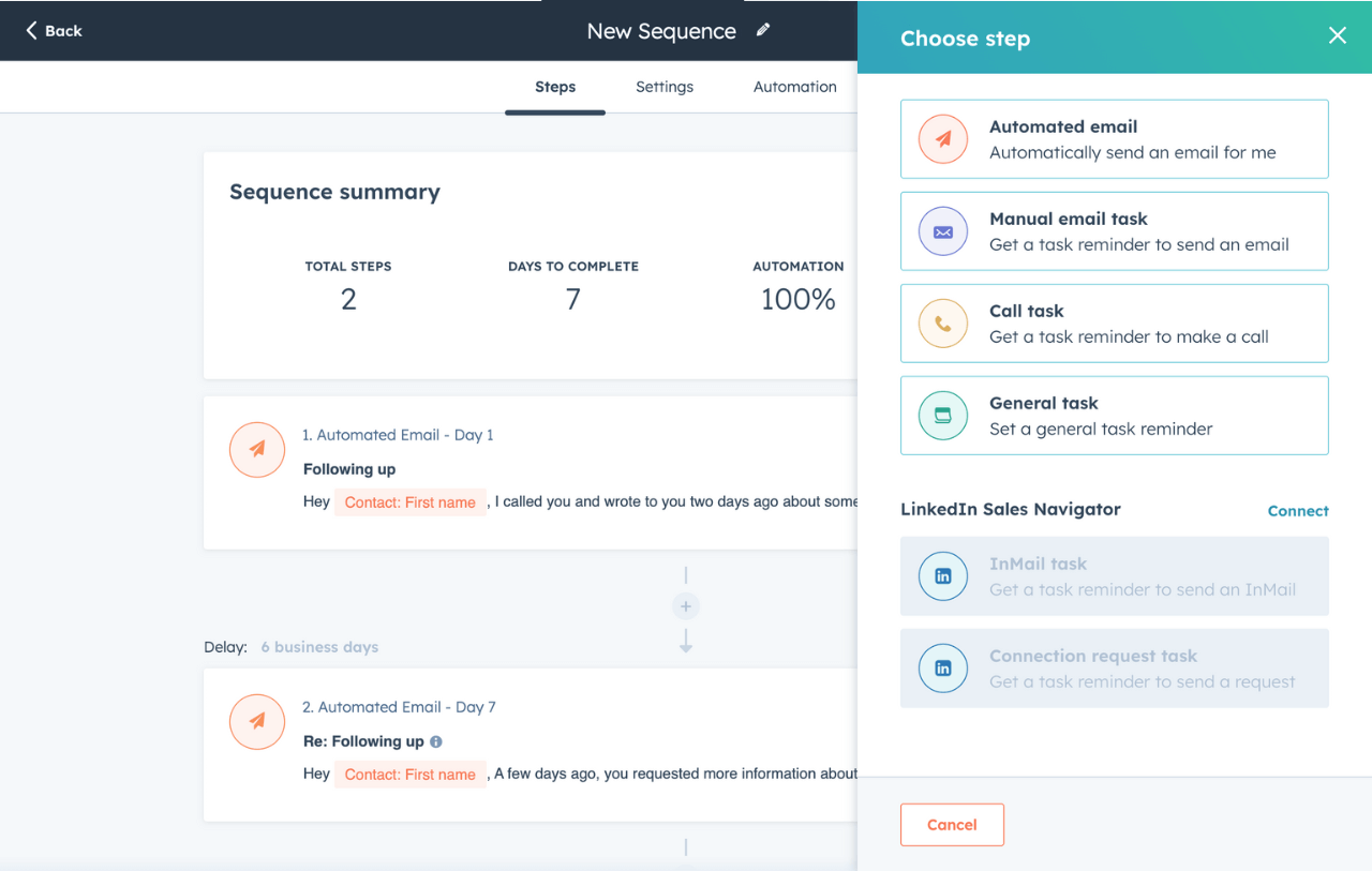 HubSpot: Sales automation software with built-in CRM