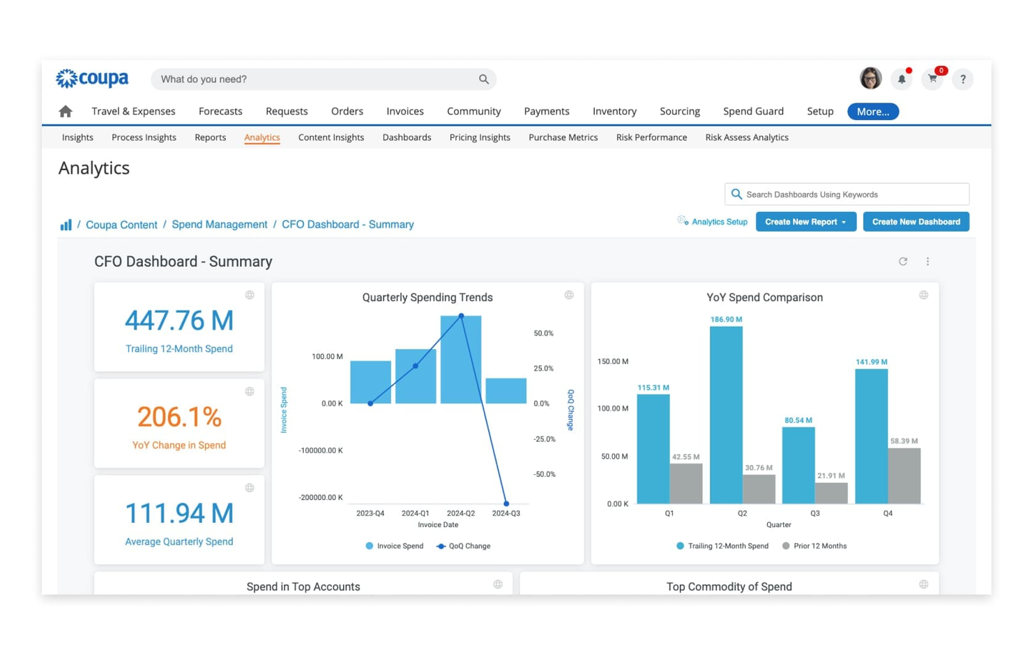 Coupa AI-native spend & procurement platform