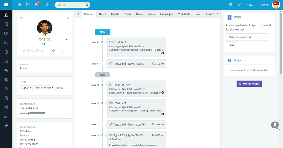 Agile CRM customer relationship management
