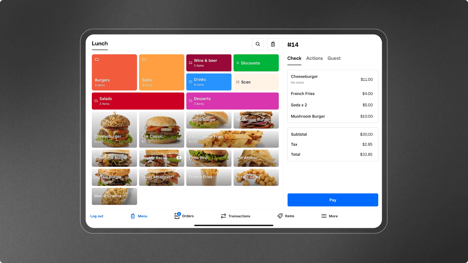 A flexible restaurant POS