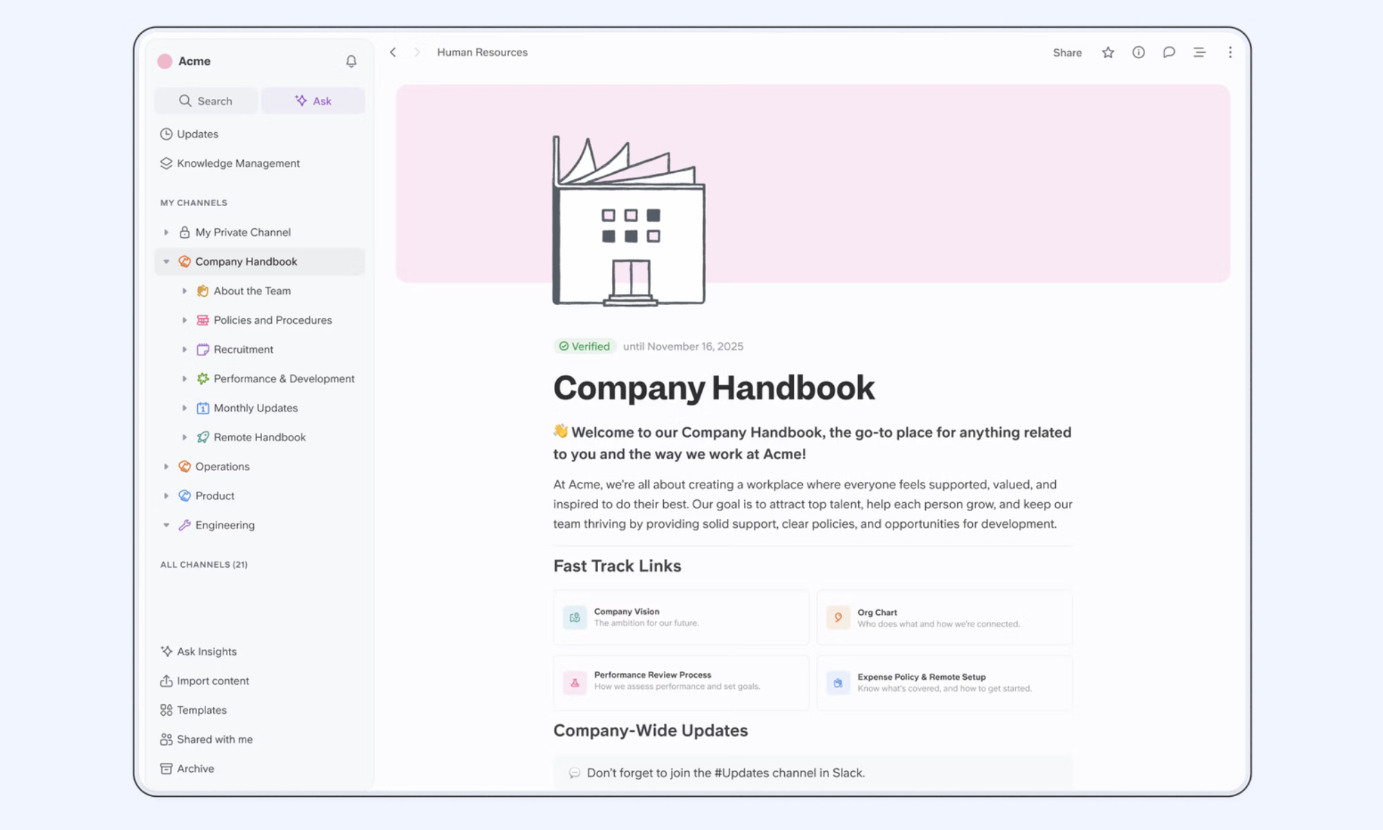 Slite is a knowledge management platform