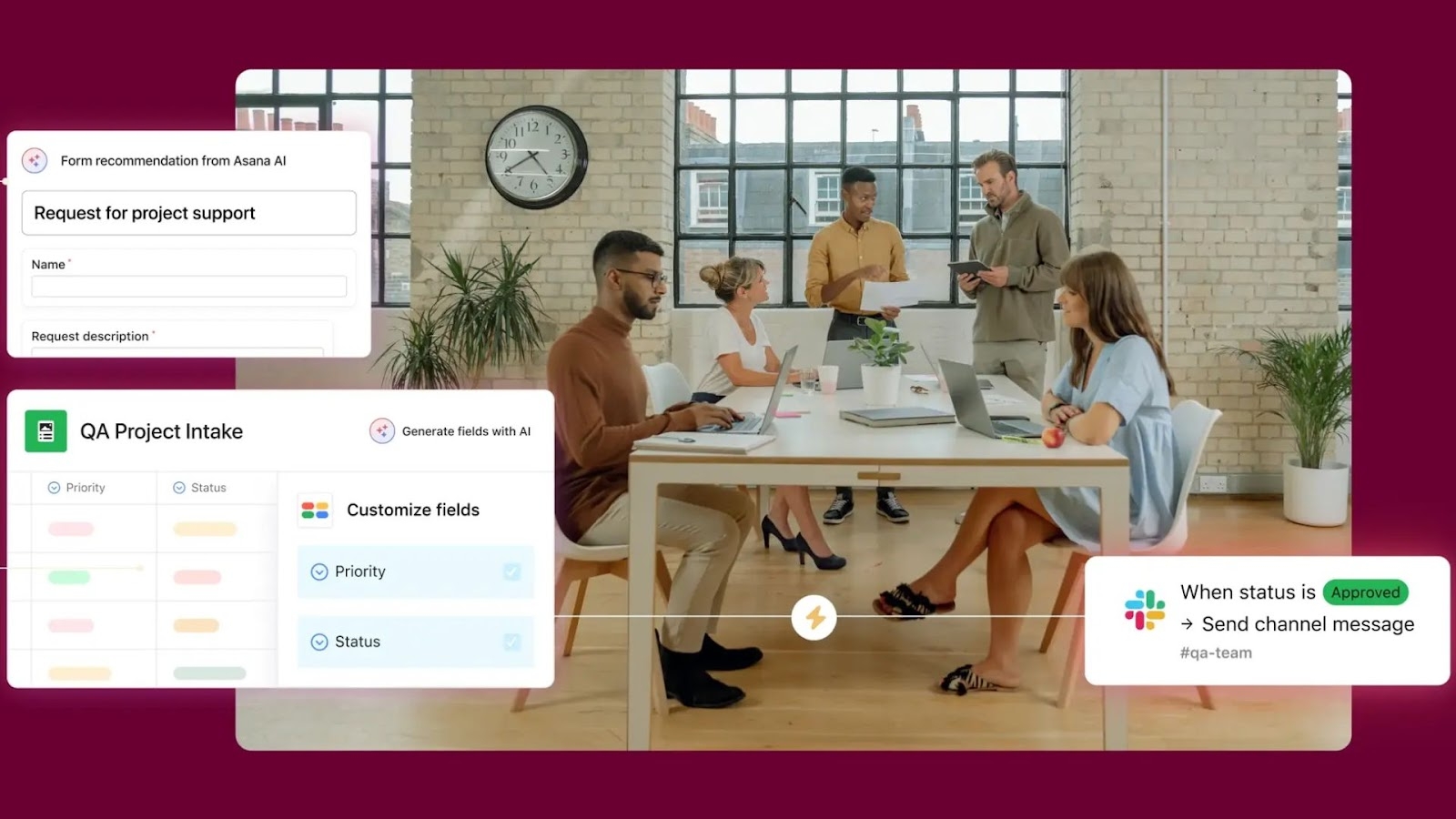 Asana's project intake and cross-functional workflows