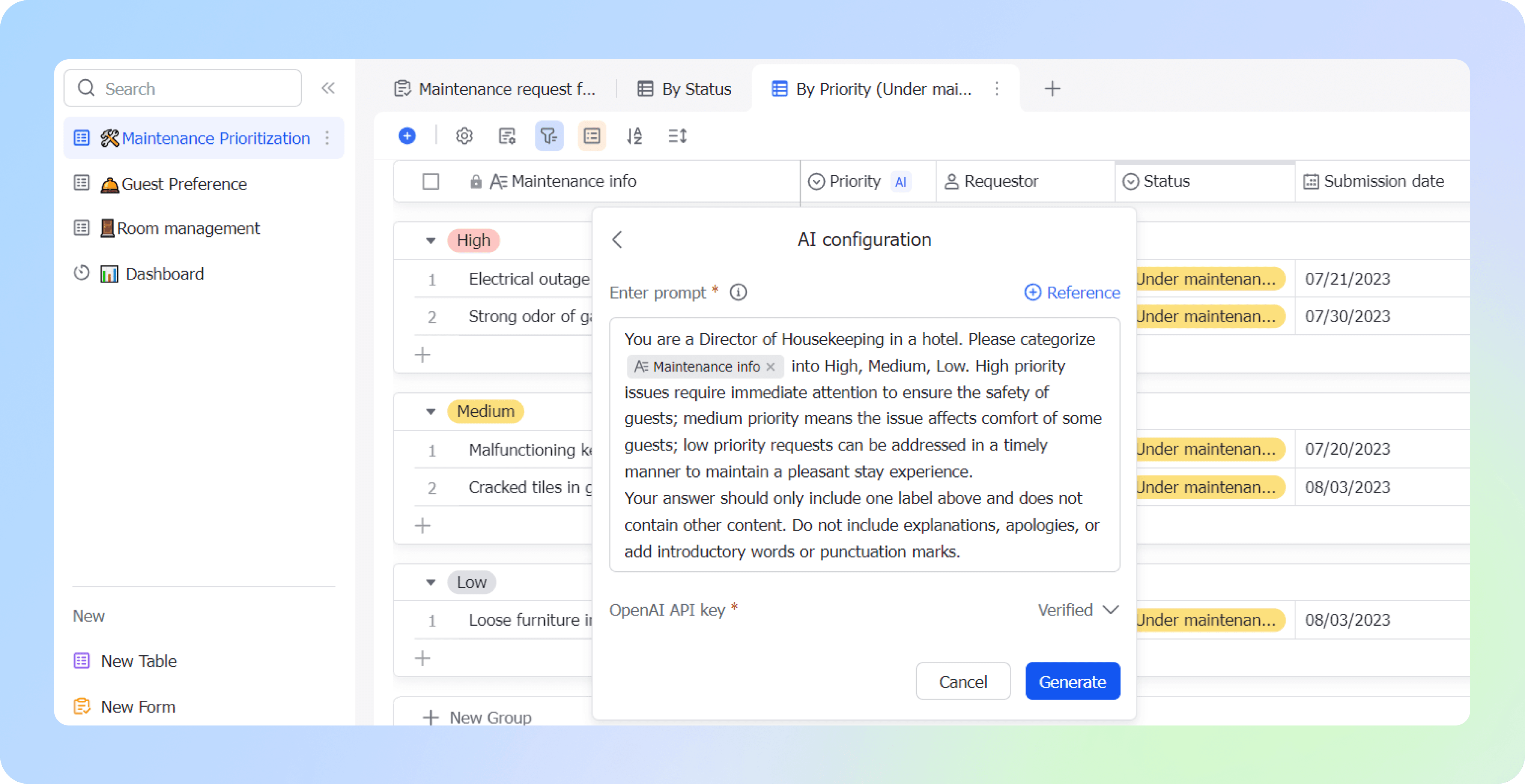 Use Lark and OpenAI to generate prompts in bulk and create content efficiently. Your AI prompt generator is at your fingertips.
