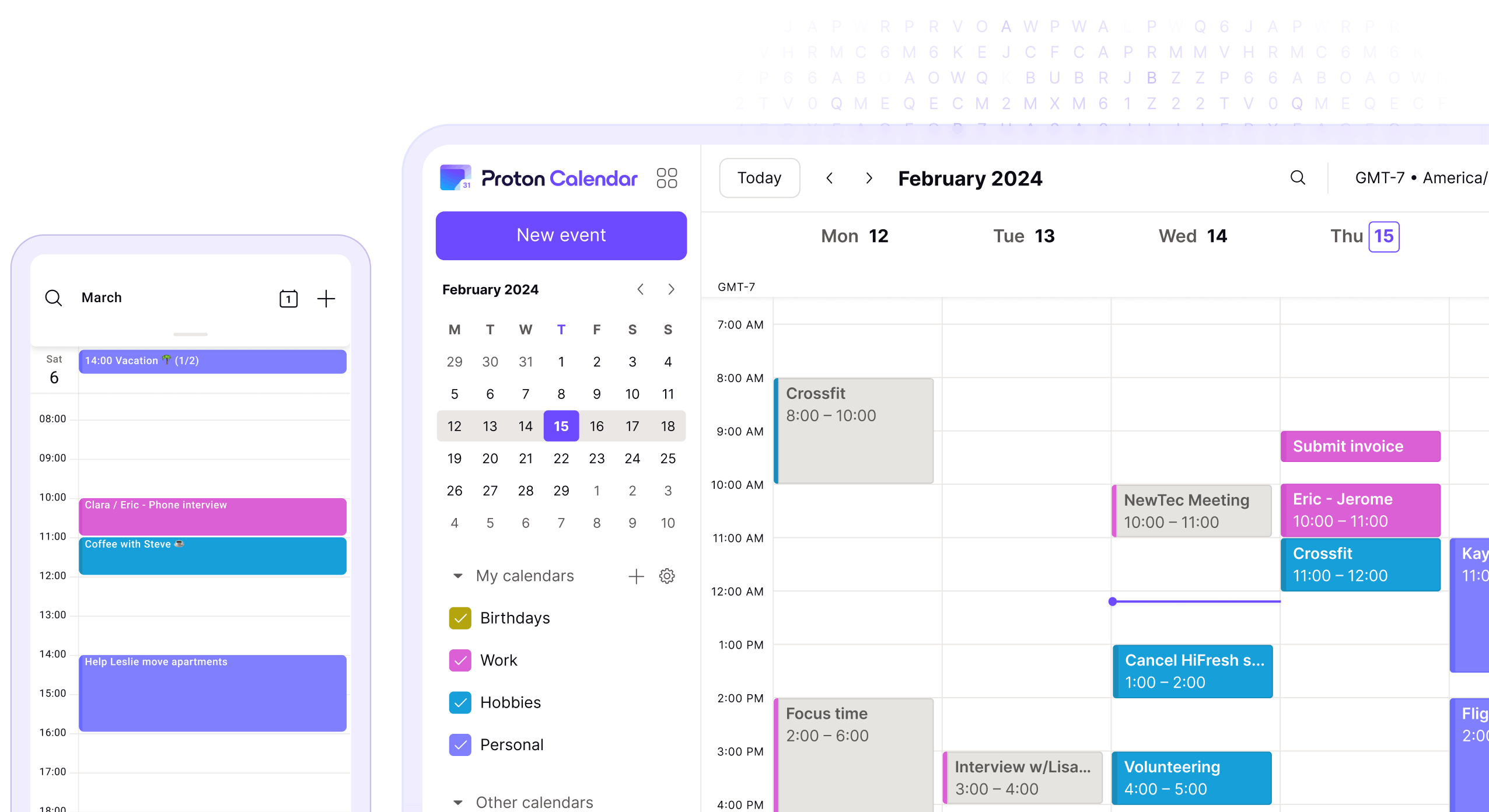 Proton Calendar