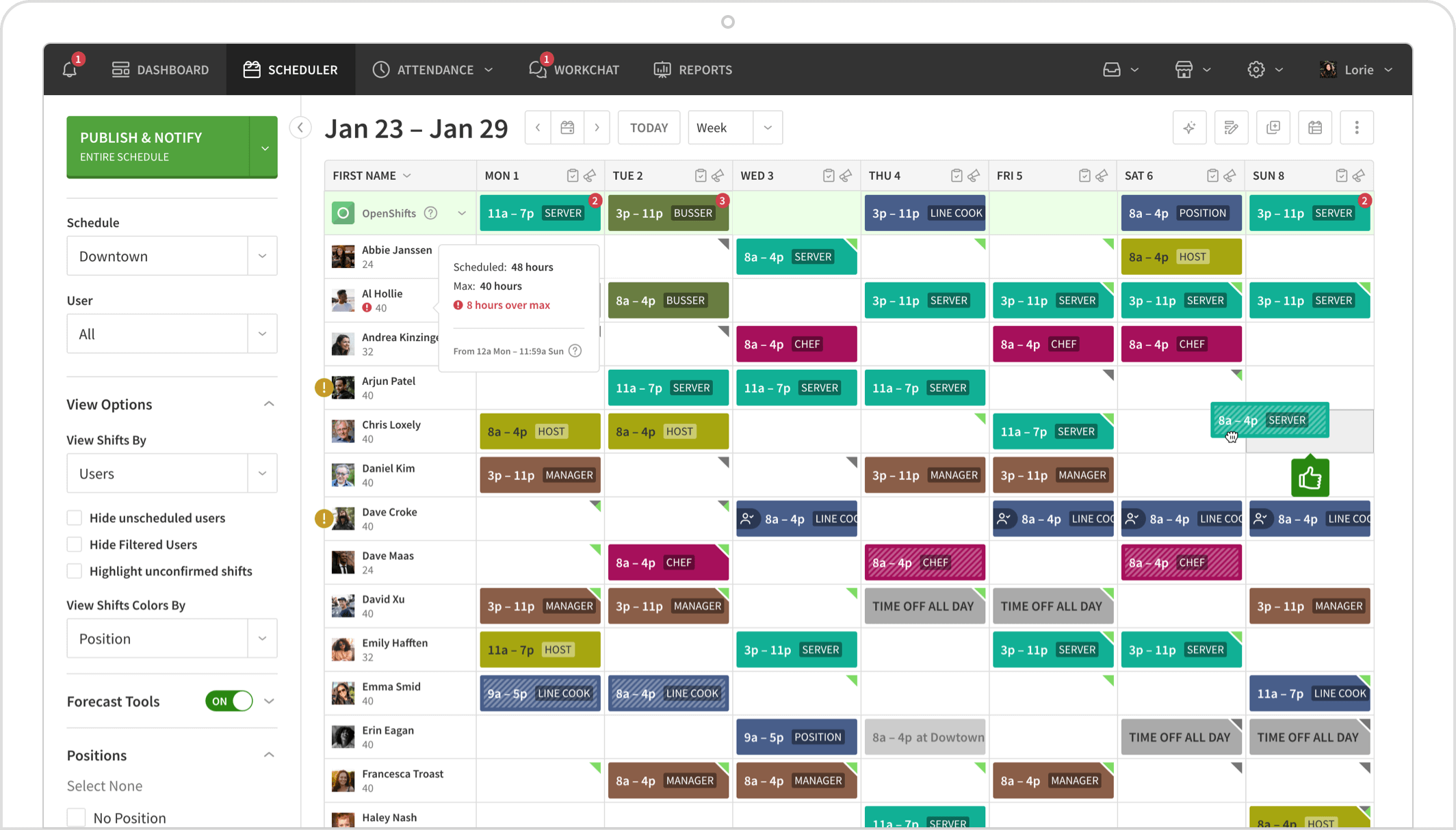 When I Work: Simplify employee scheduling & time tracking