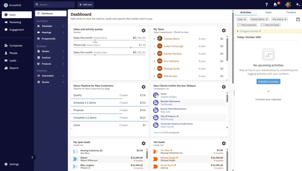 Nutshell CRM for small to midsize teams focused on simplicity