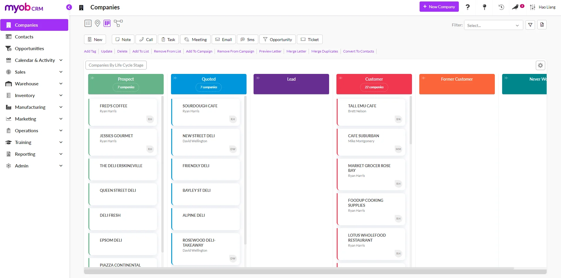 MYOB OMS for management of SMEs