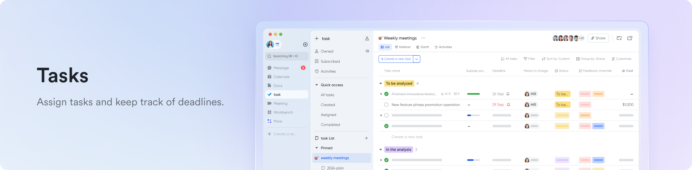 Tasks