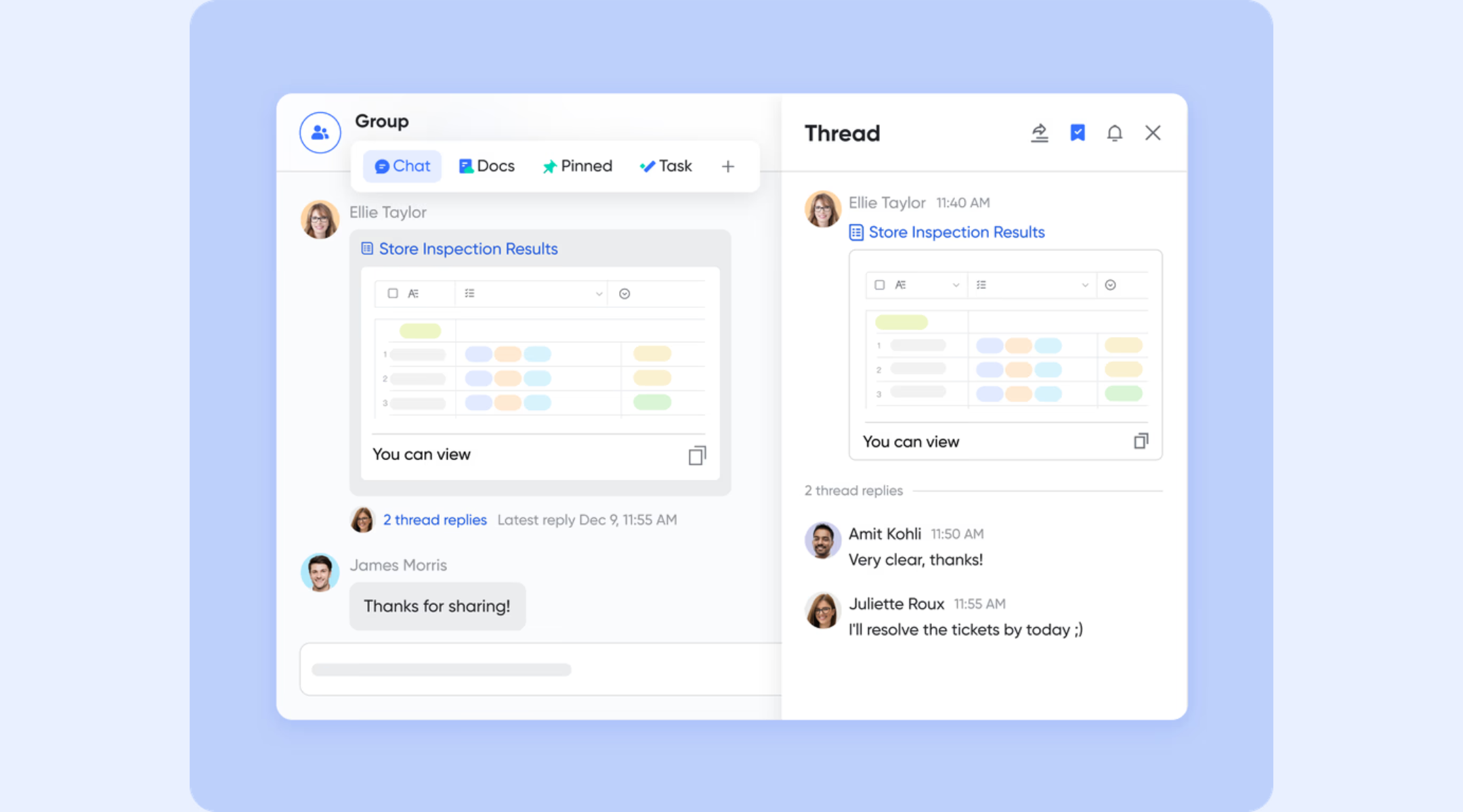 Lark Messenger helps in sharing documents