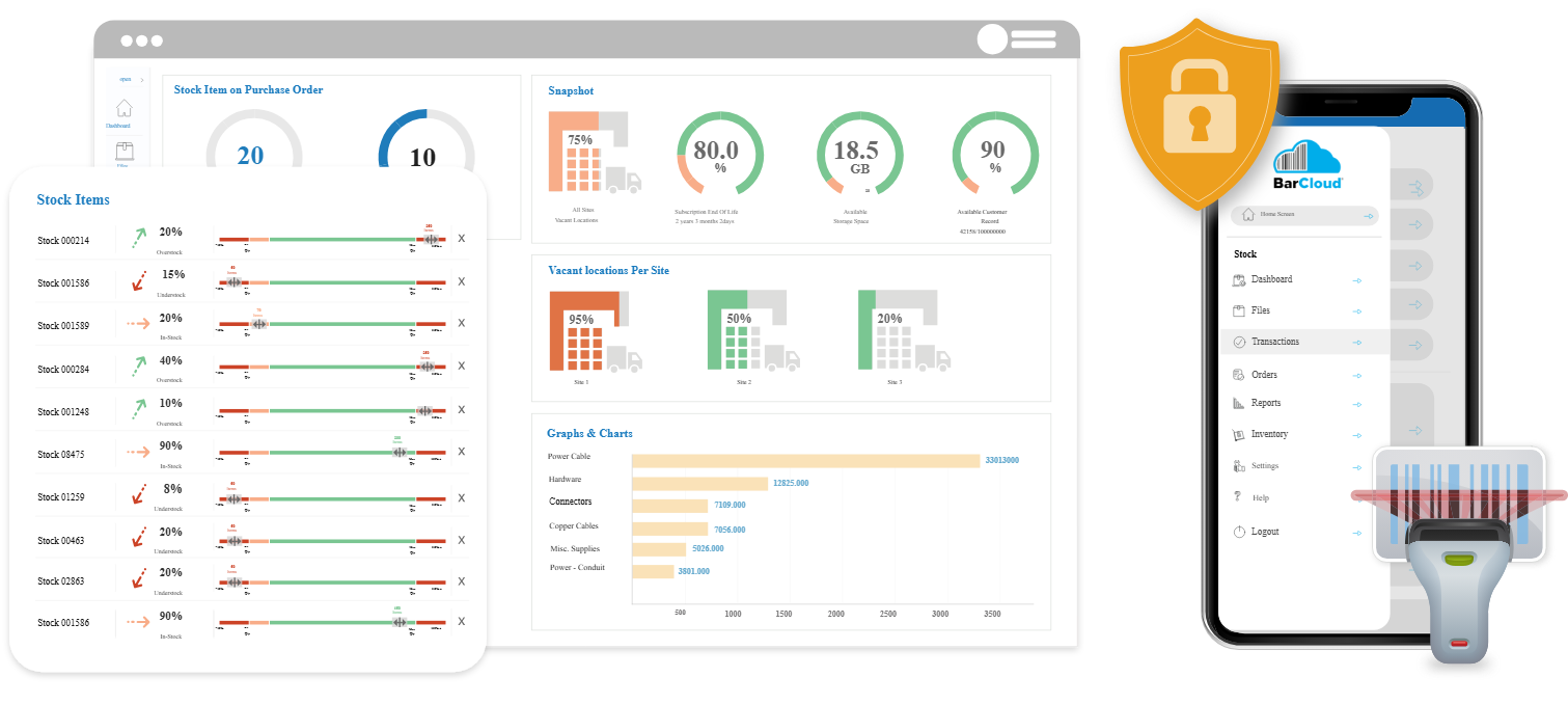QuickBooks accounting software with integrated stock control features