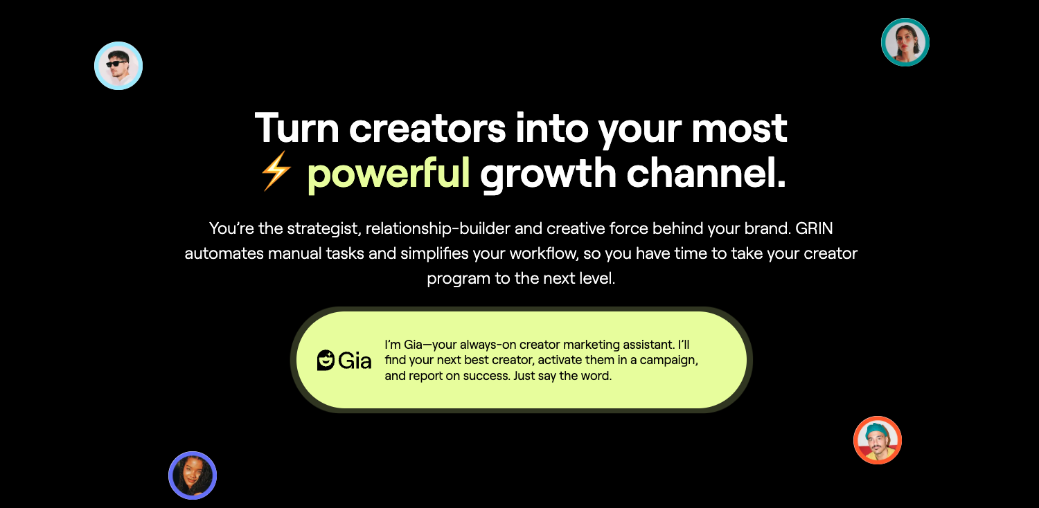 Grin supports influencer marketing CRM