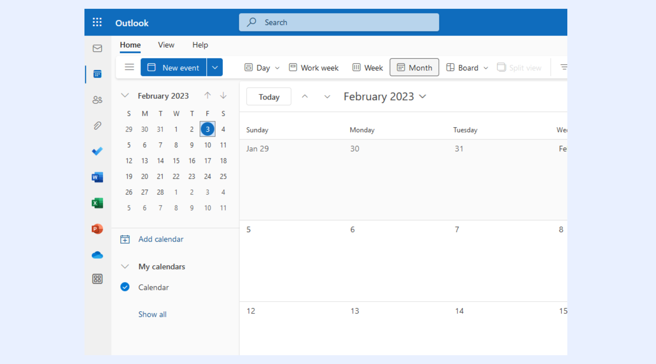 Outlook calender