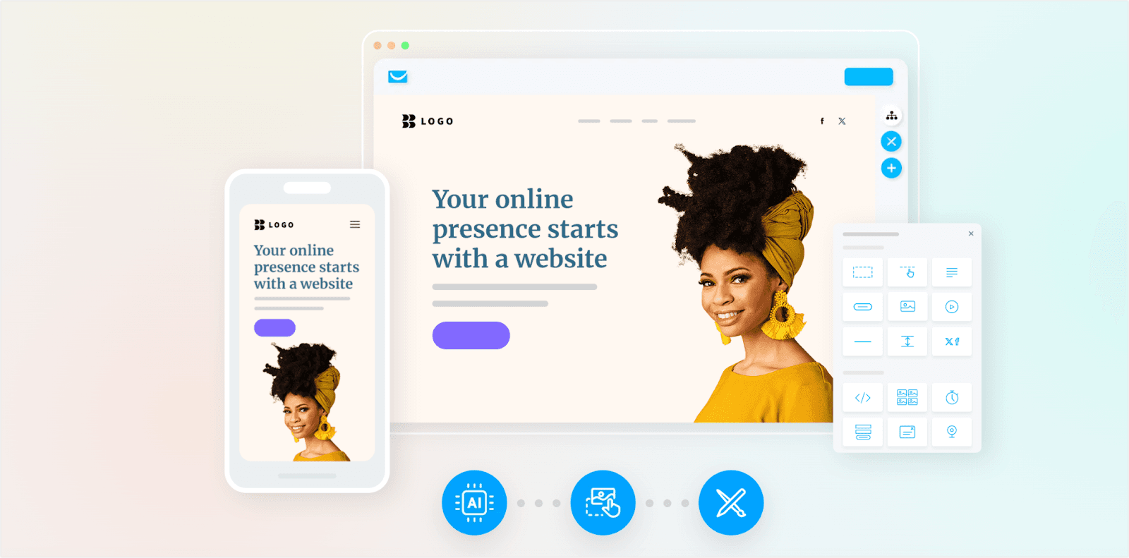 GetResponse’s AI-driven website builder: AI wizard