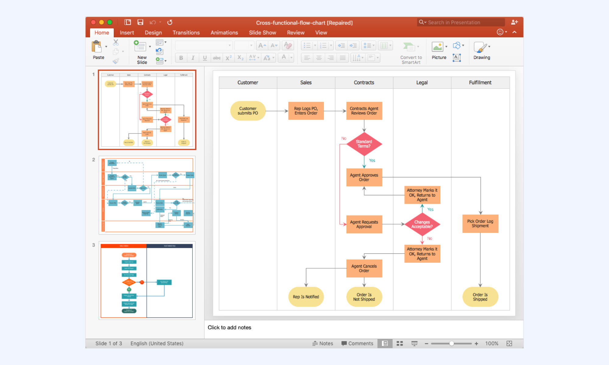 Make flowcharts in PowerPoint