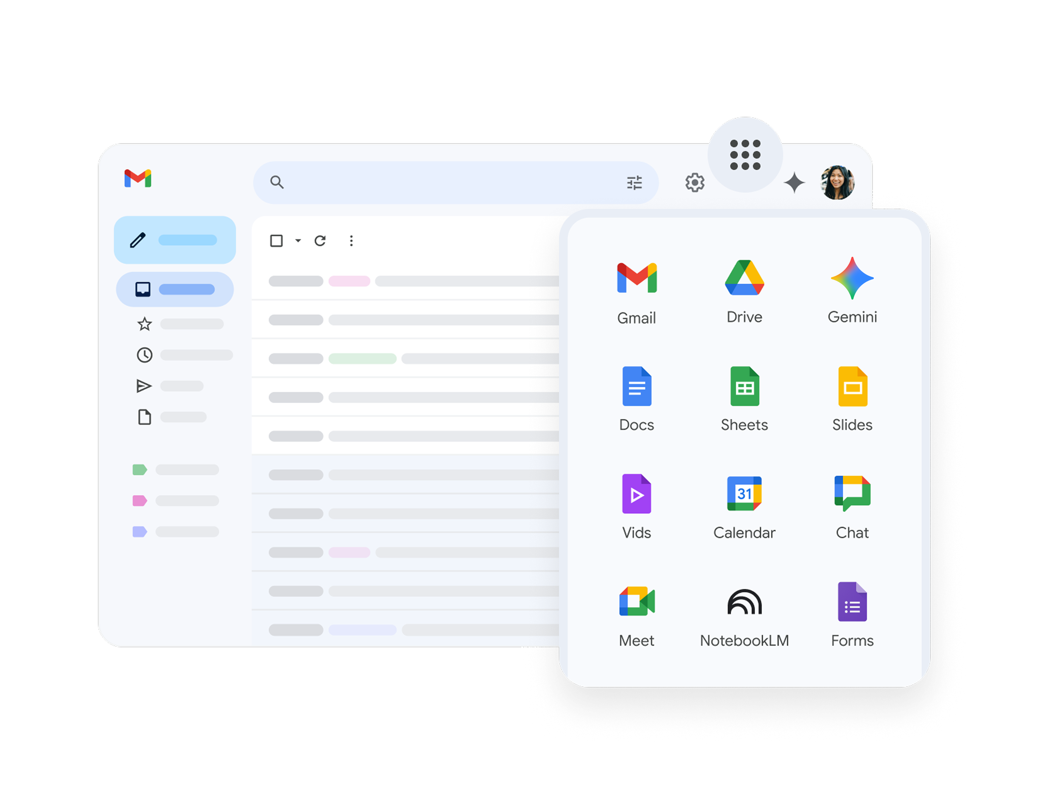 Google workspace dashboard with docs, sheets, and drive files