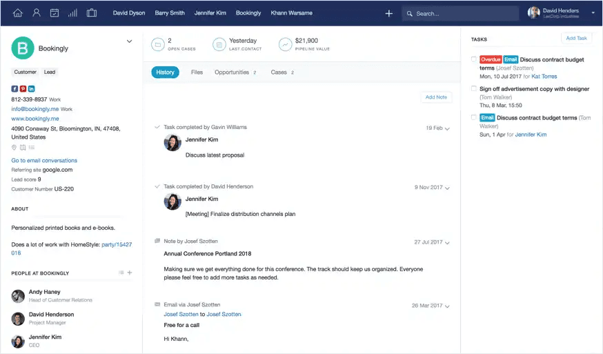 CRM software working space