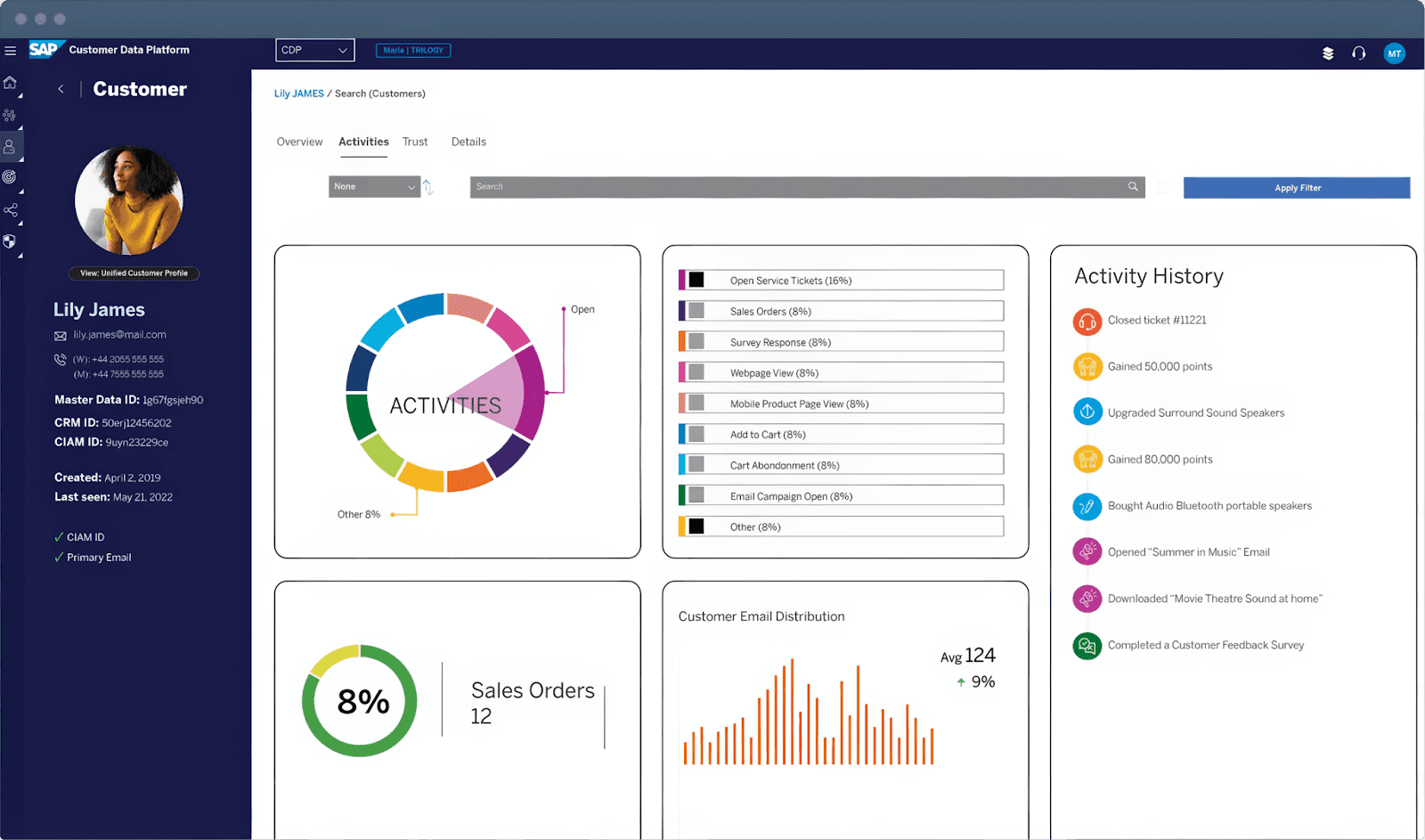 An image showing the Zoho CRM alternative, SAP.