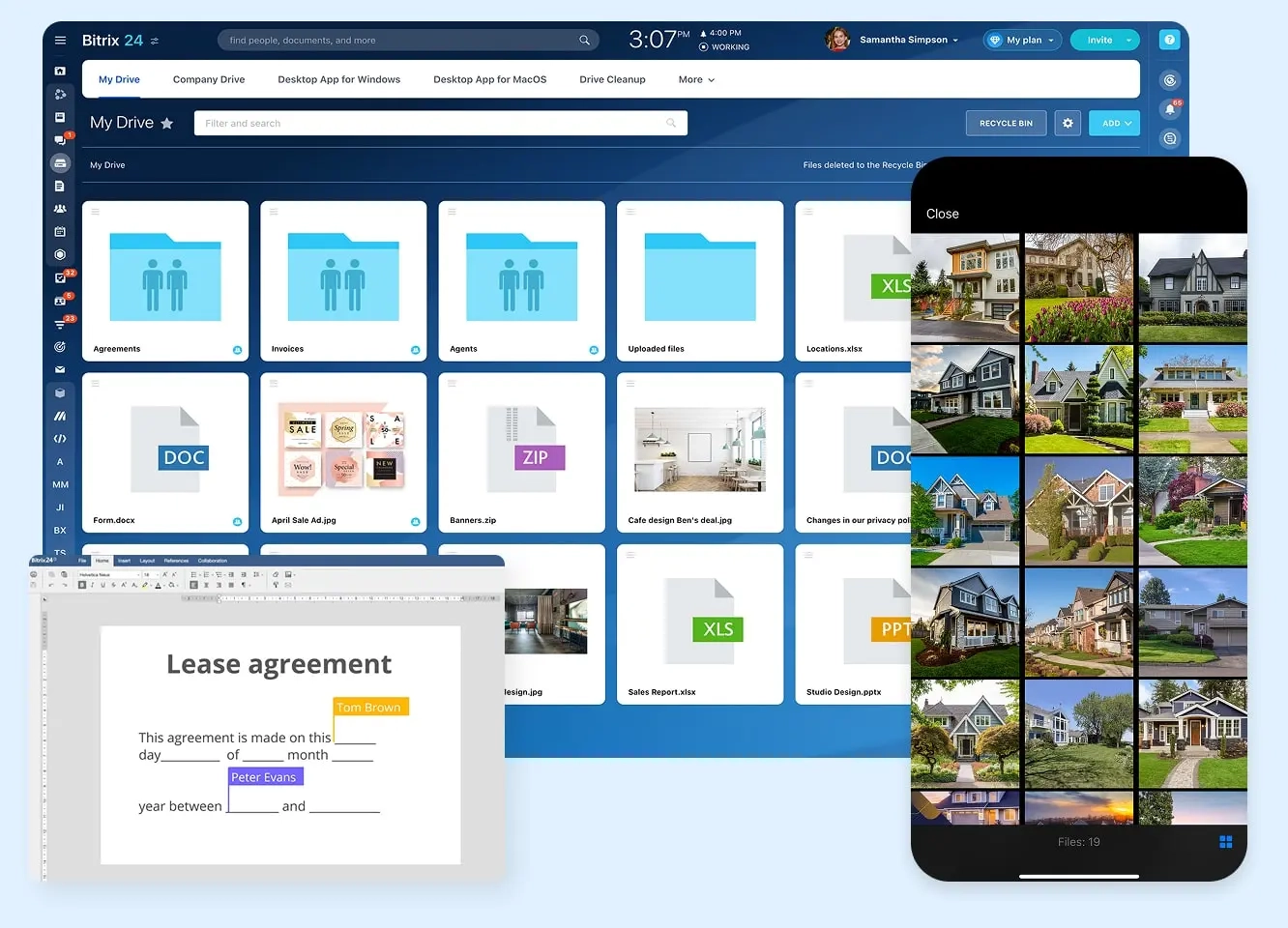 Bitrix24 CRM workspace for property managers