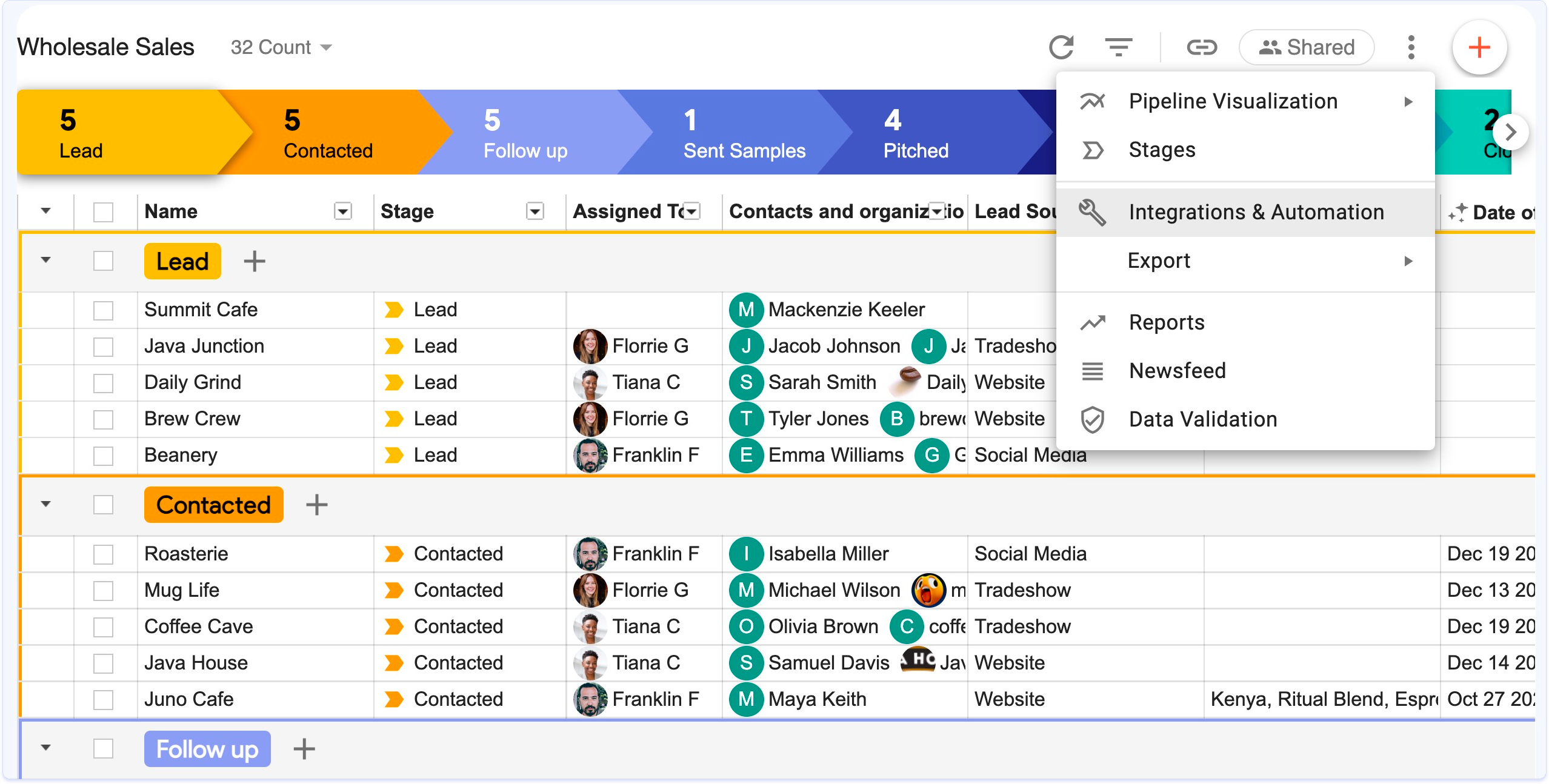 Interface of Streak, one of the best crm software free of charge