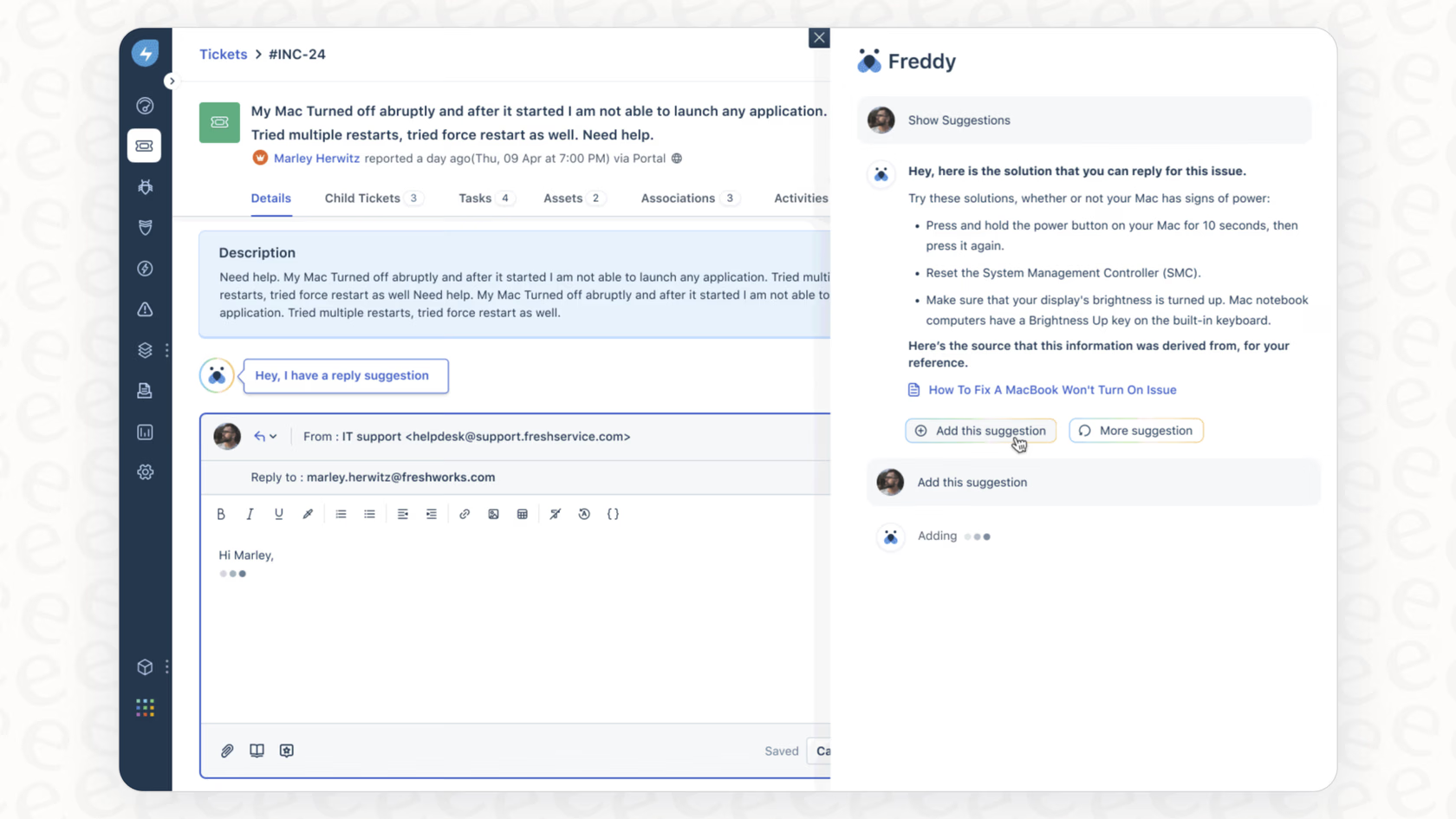 Automating routine workflows with Freddy AI