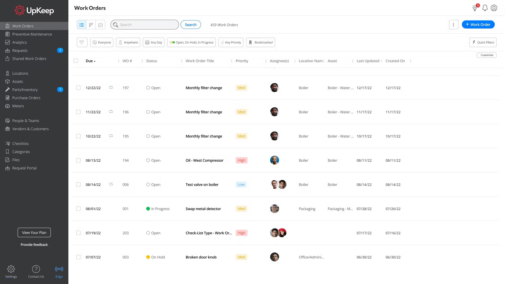 UpKeep management platform