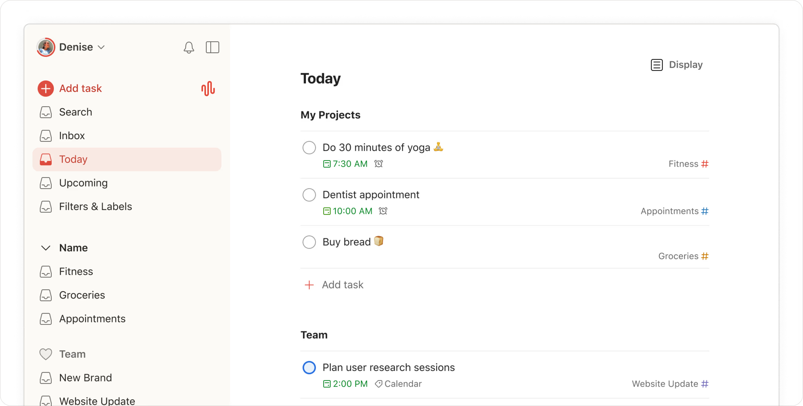 Todoist is a recognized task manager application