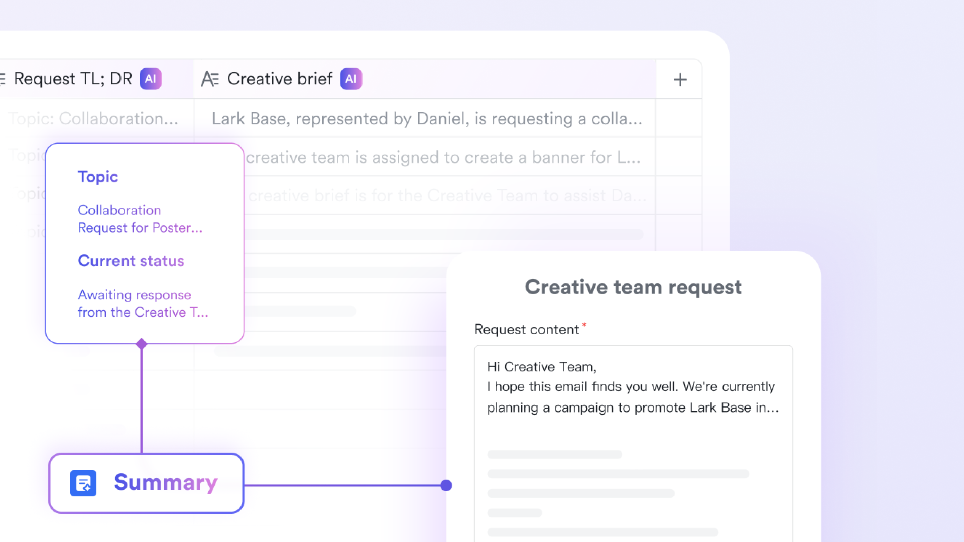 Lark supports AI-powered workflows