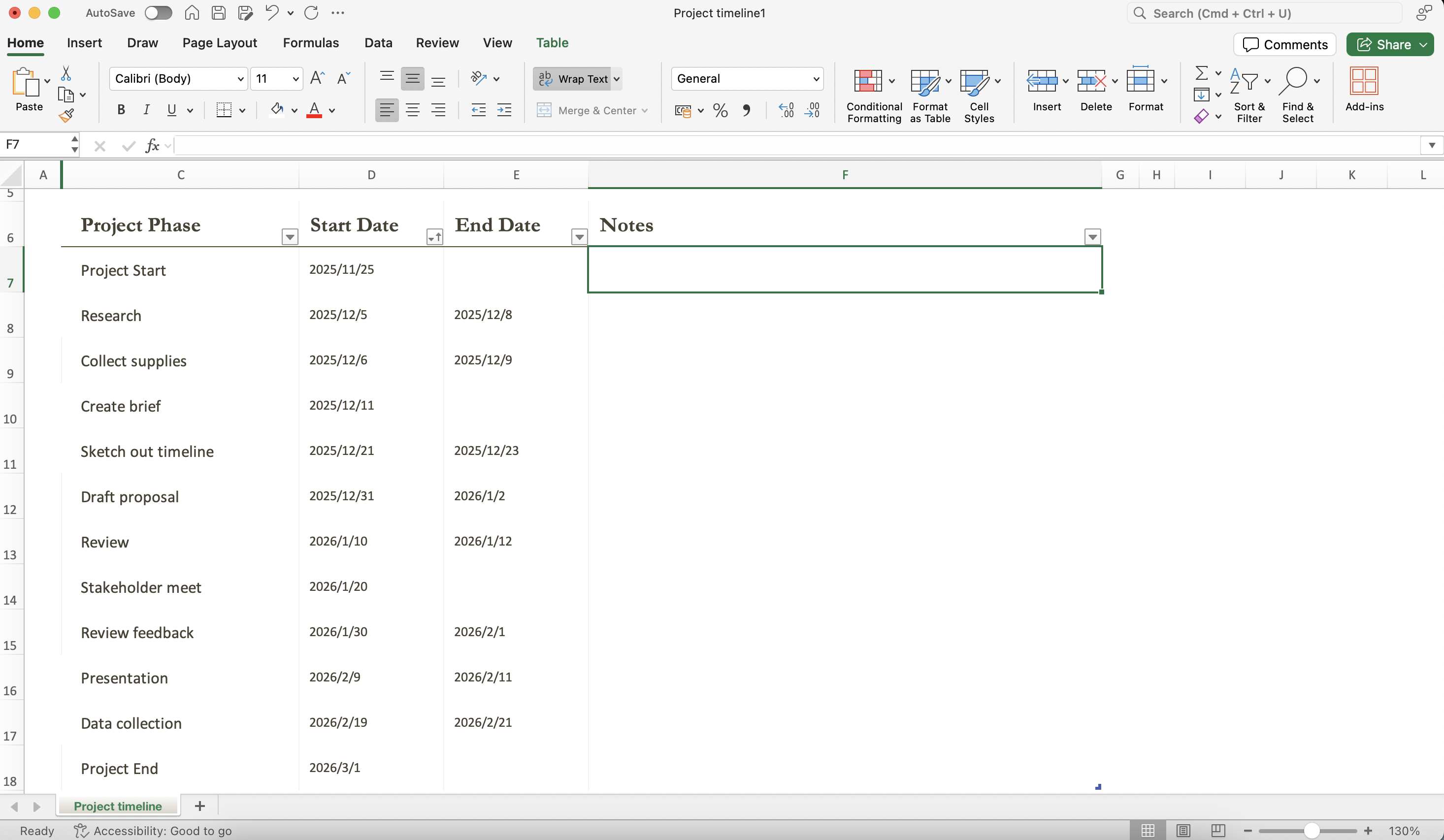Structure your data in Excel first