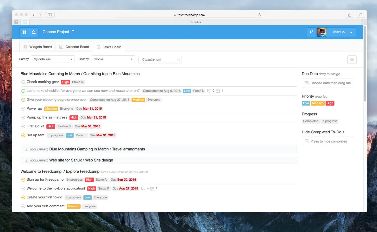 Freedcamp overview