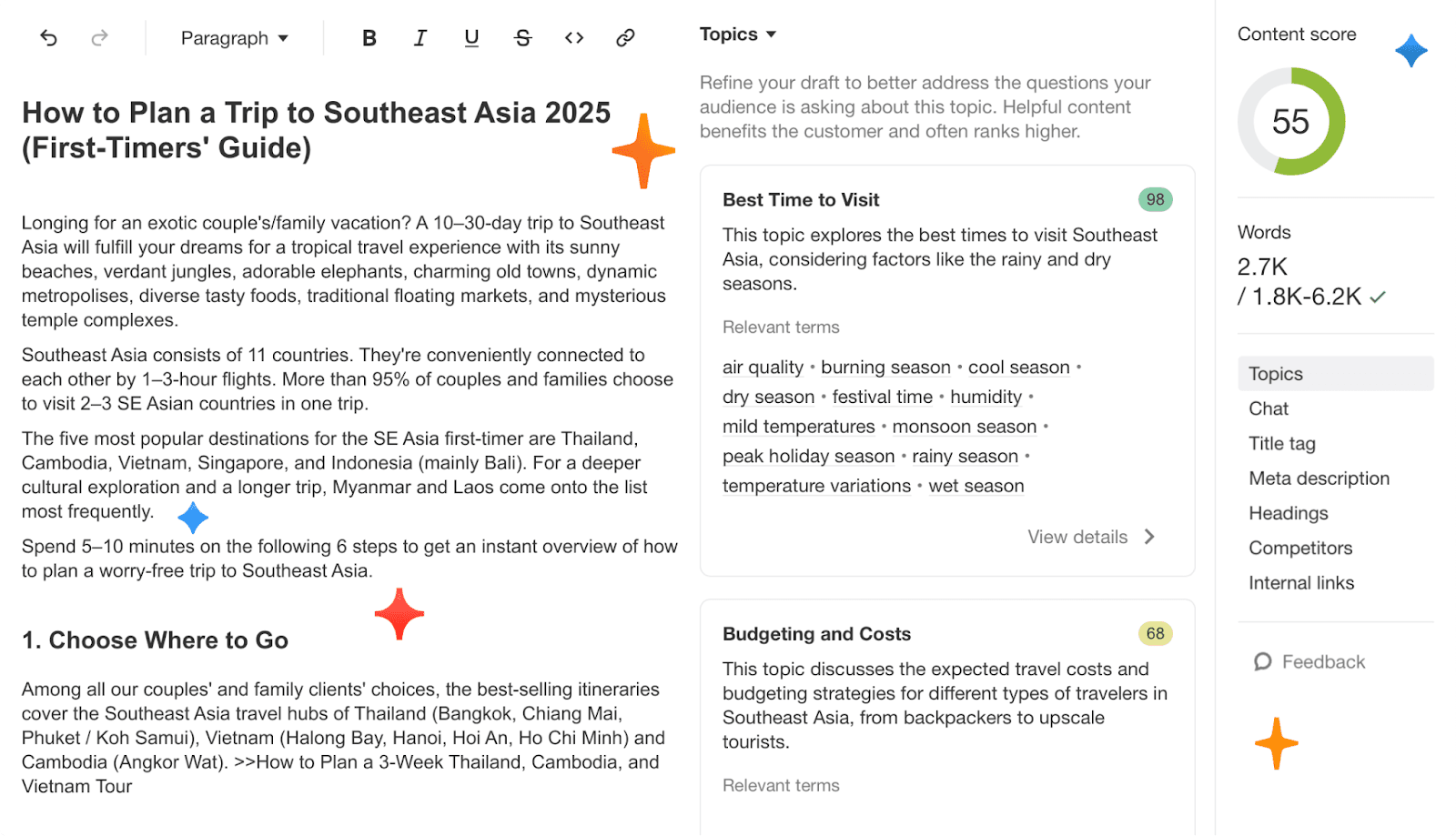 Ahrefs’ AI Content Helper