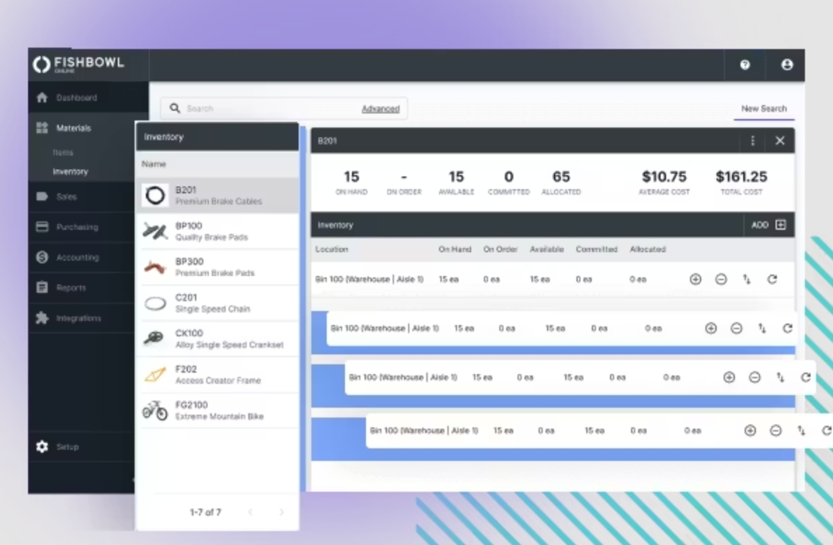 Fishbowl production management solution