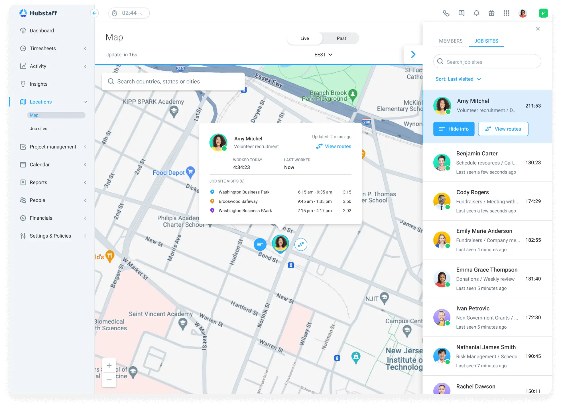 Hubstaff: GPS time tracker