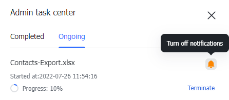 Admin | Use the admin task center