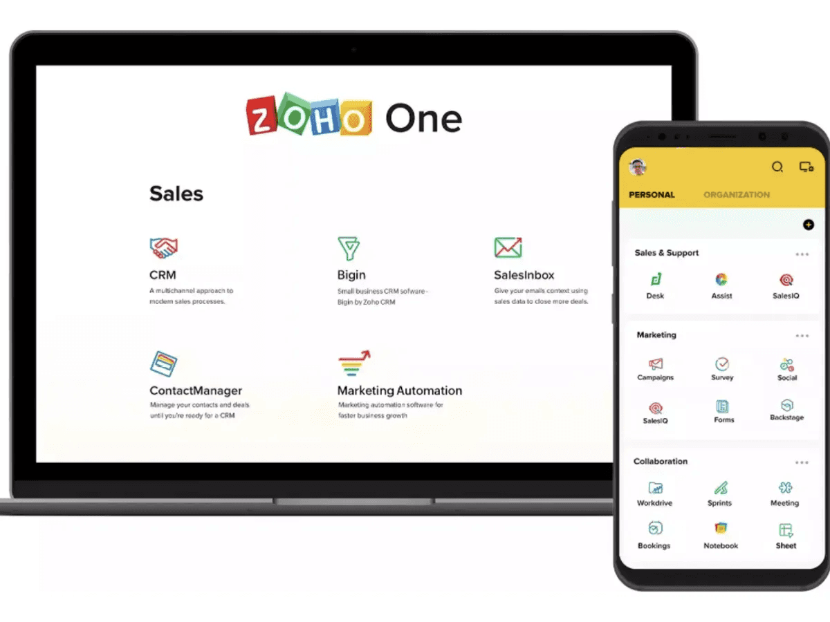 An image of the Zoho app