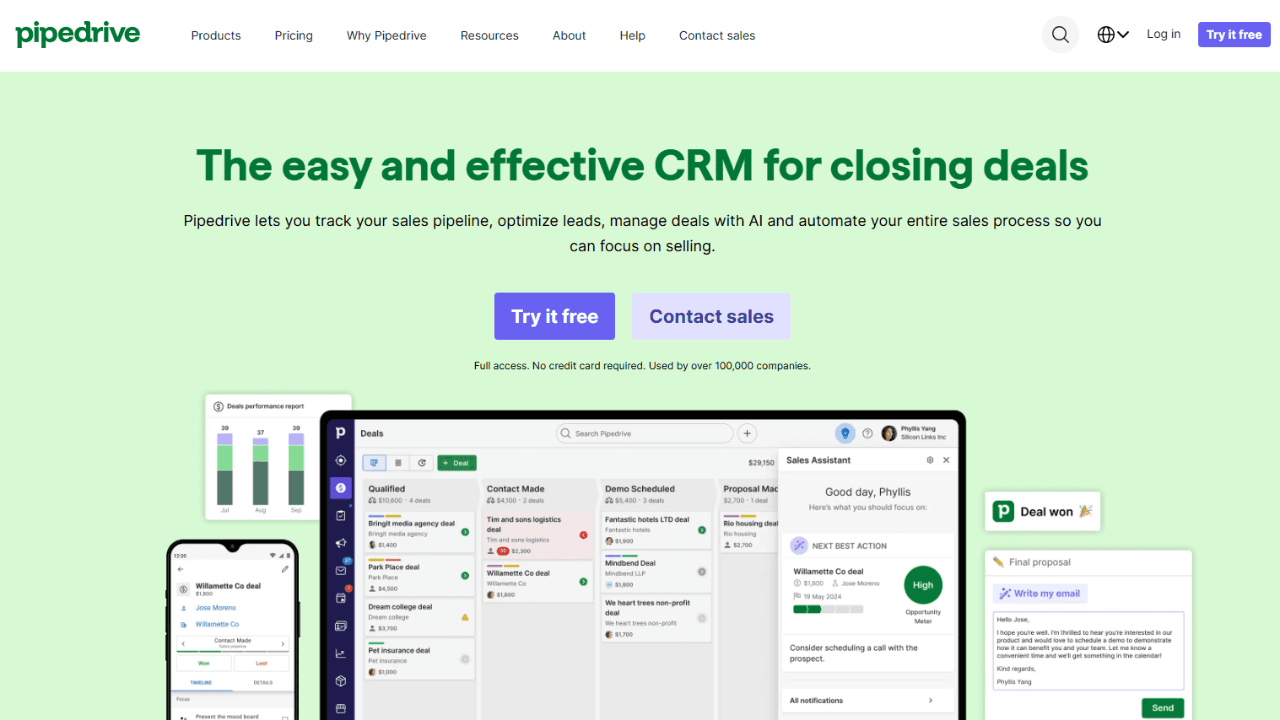 Pipedrive sales CRM&nbsp;