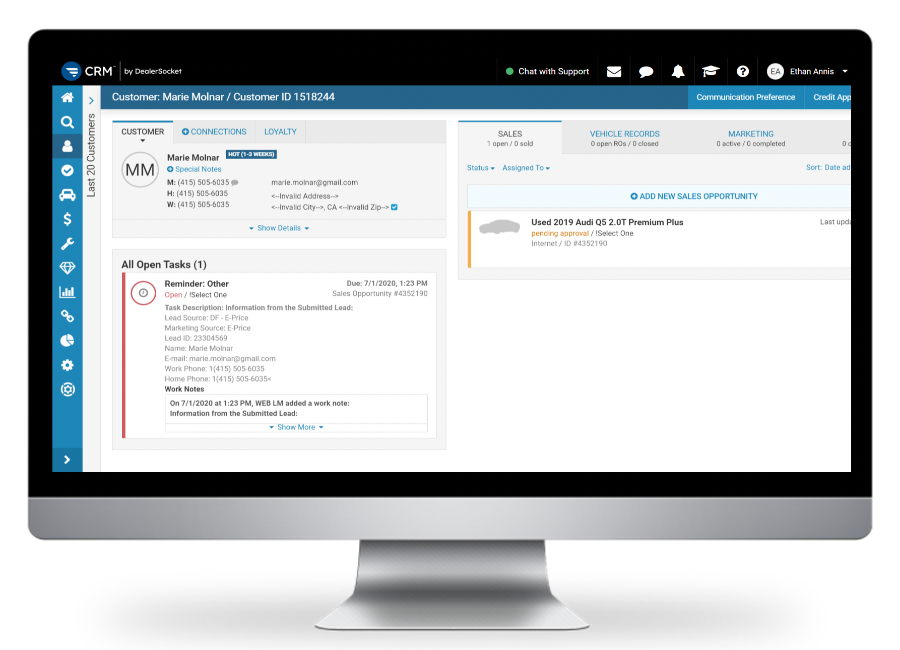 DealerSocket for real time integration