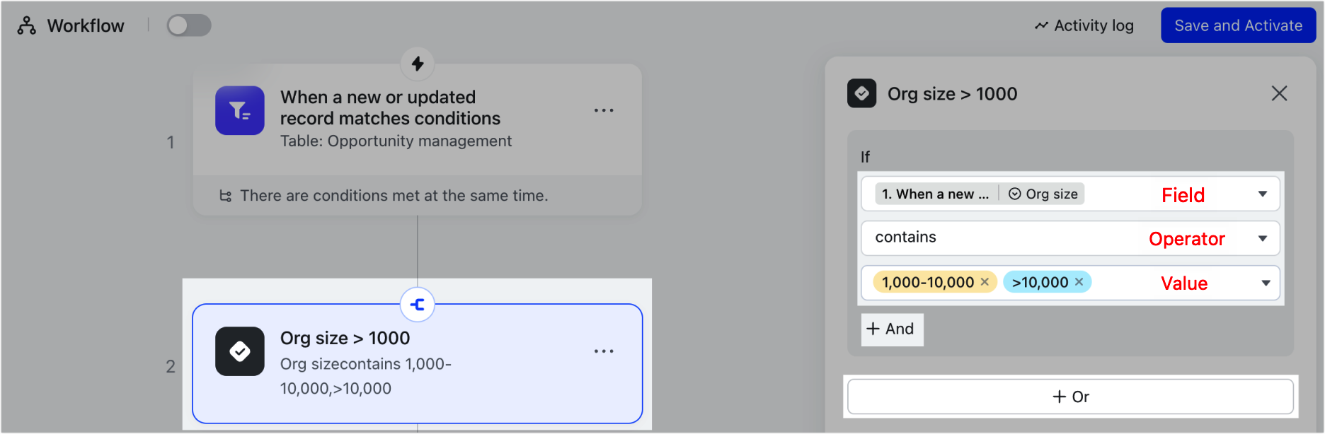 Use the IF/Else node in Workflow