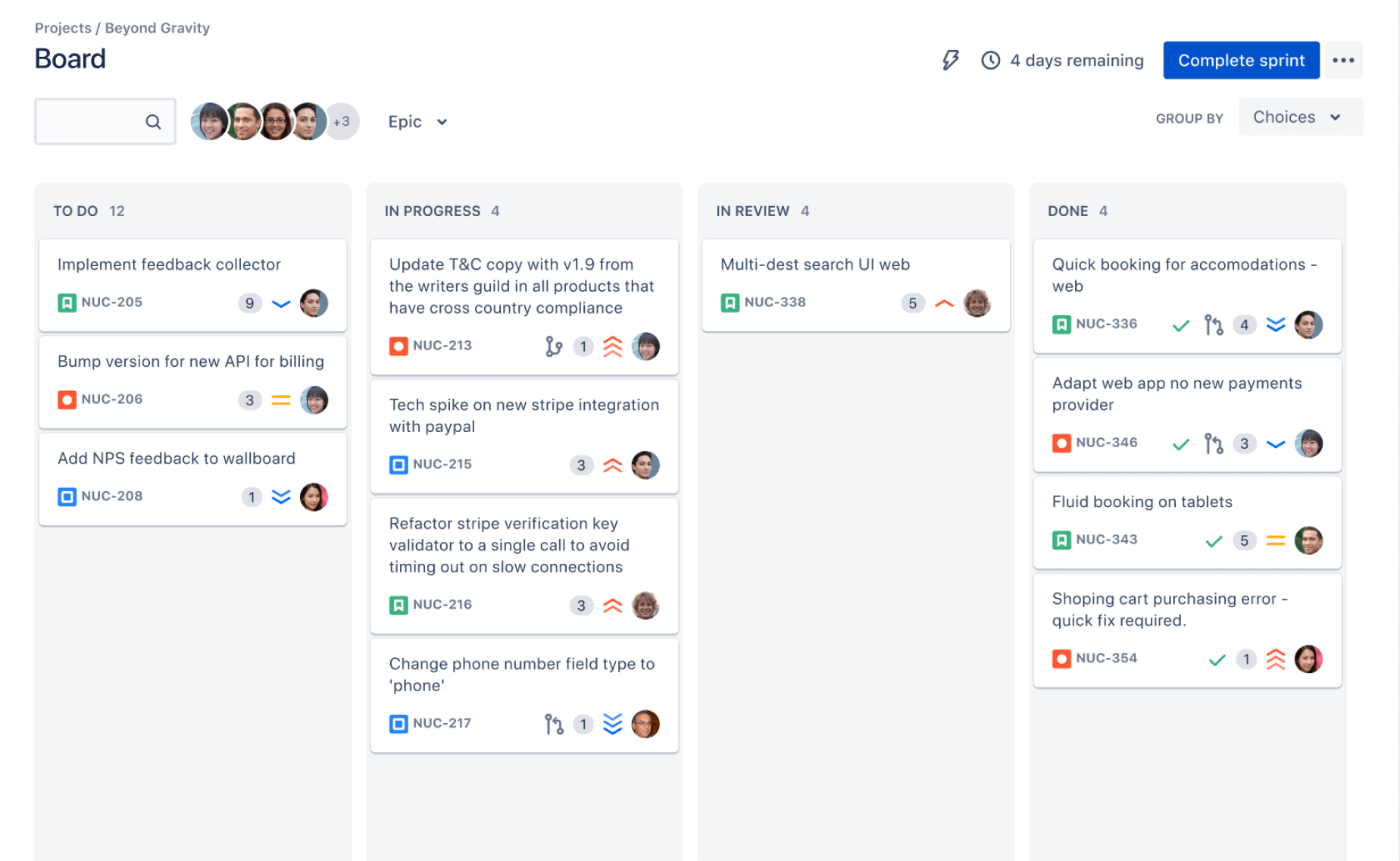 Jira's Scrum boards