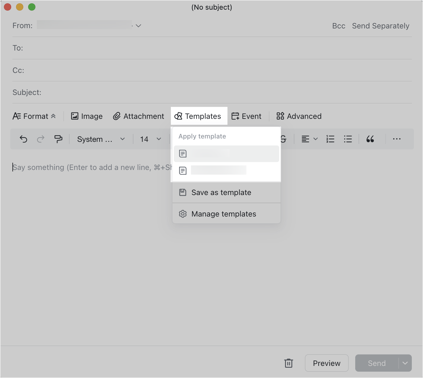 Use email templates